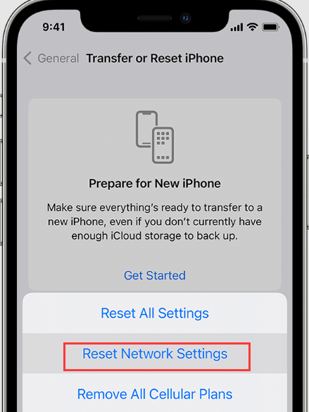 Reset Network Settings