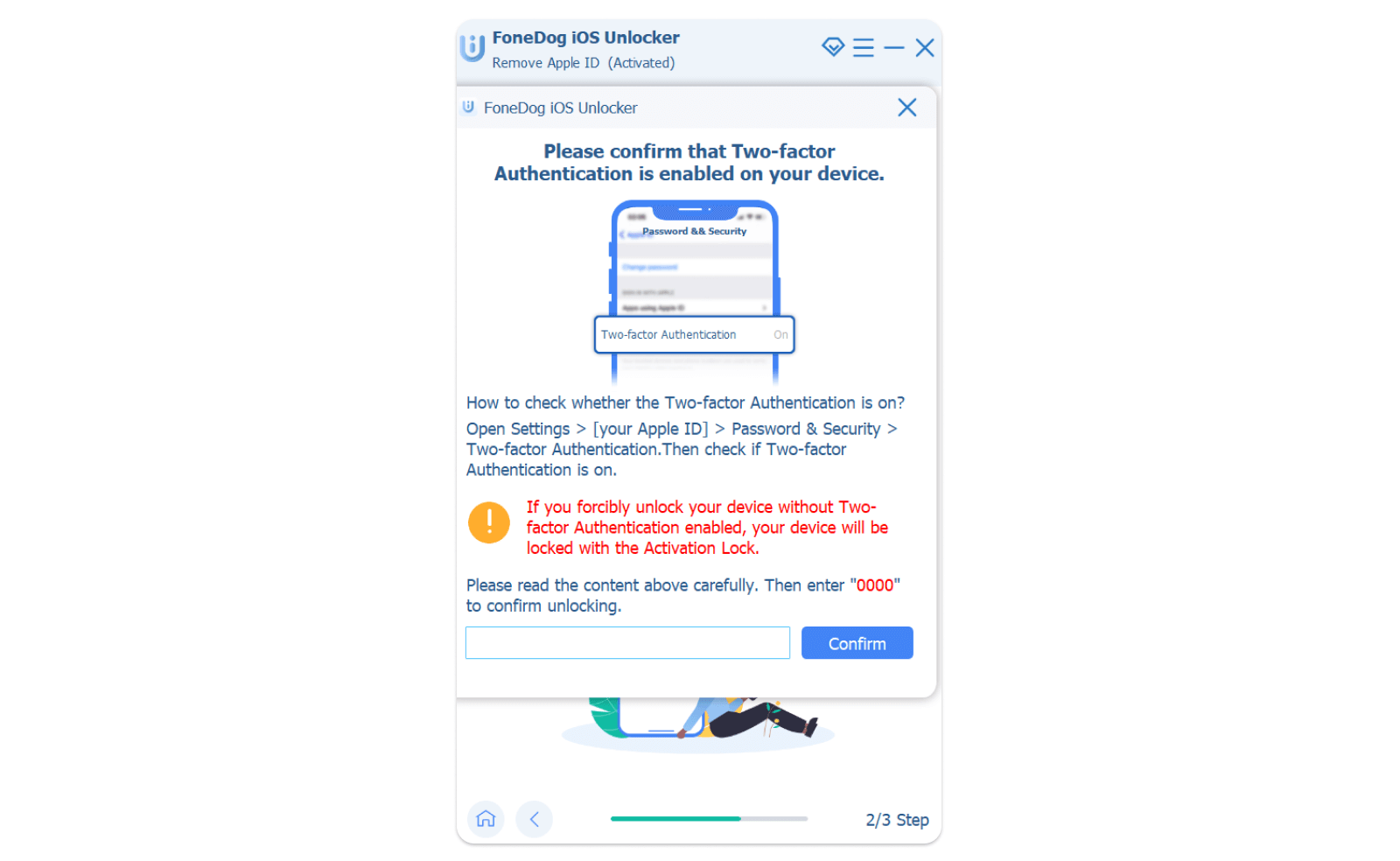 Confirm Removing Apple ID