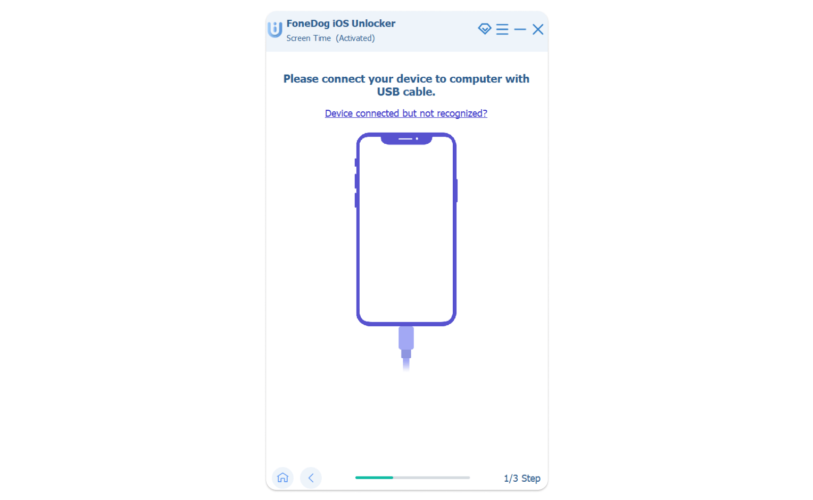 Conecte o dispositivo como desbloqueador de backup do iPhone Mac