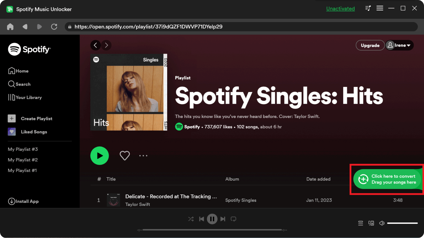 Add The Songs You Want to Convert from Spotify