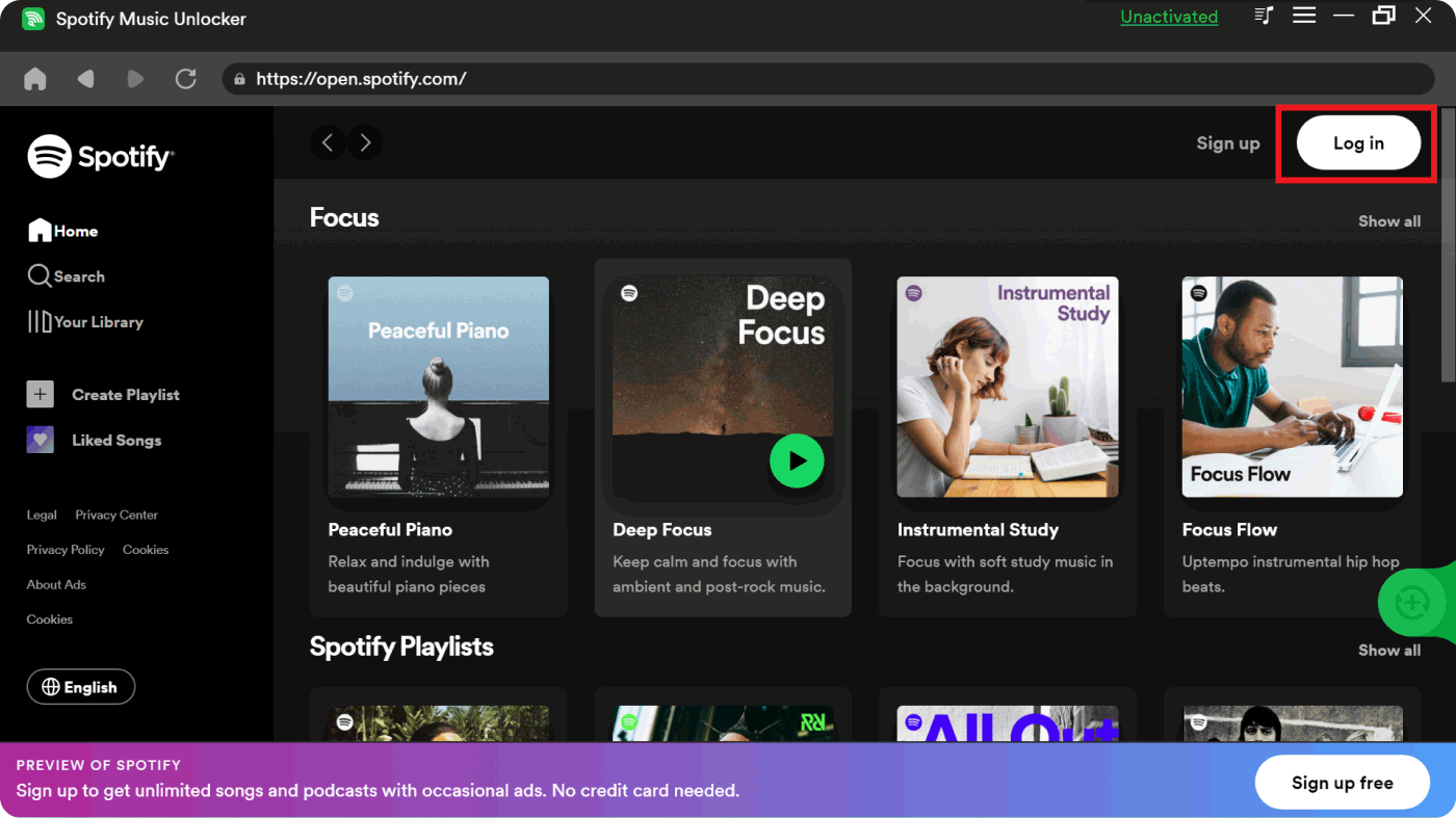 Accedi al tuo account per convertire brani Spotify