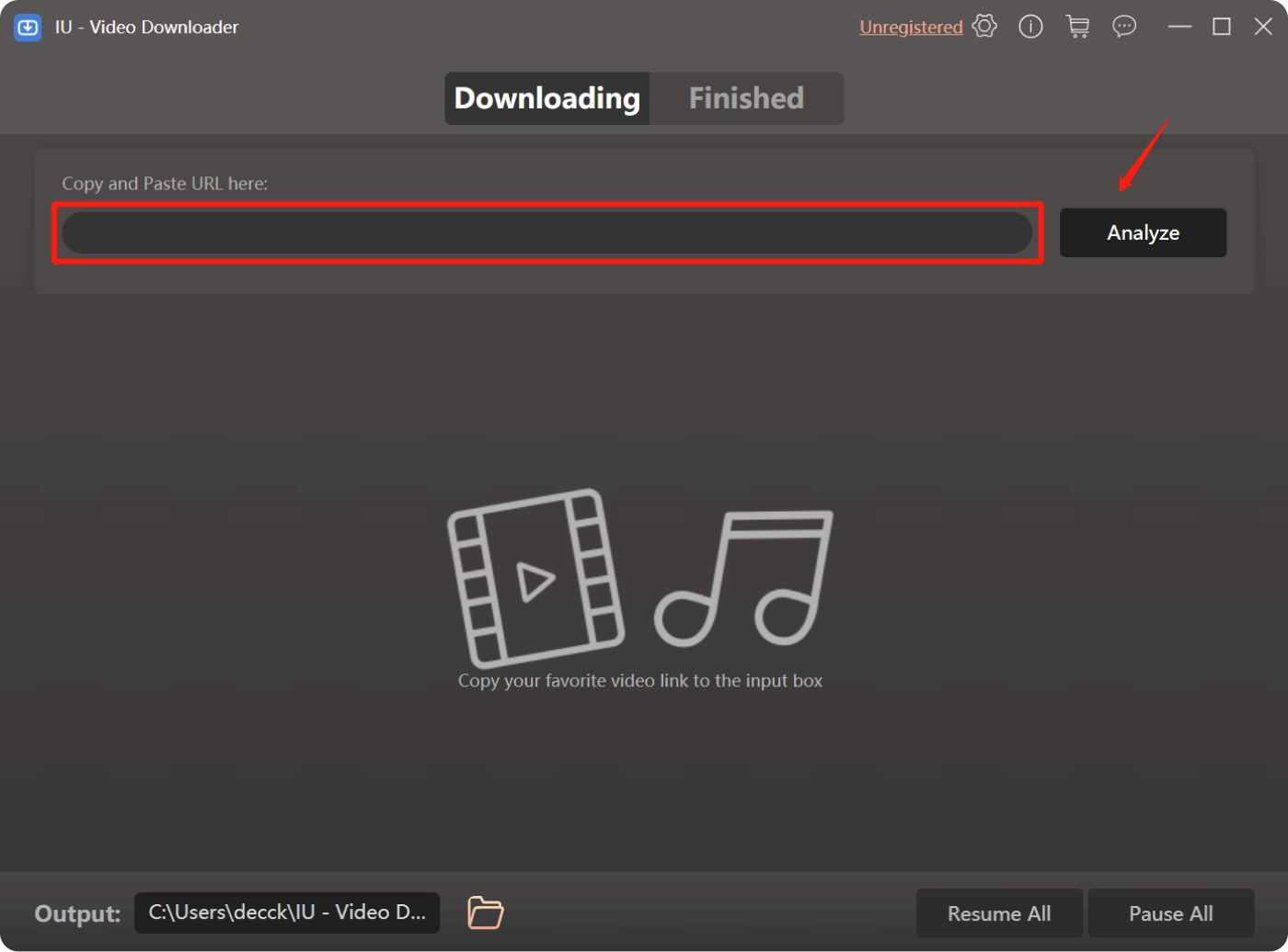 Incolla l'URL del video di Youtube che ti piace