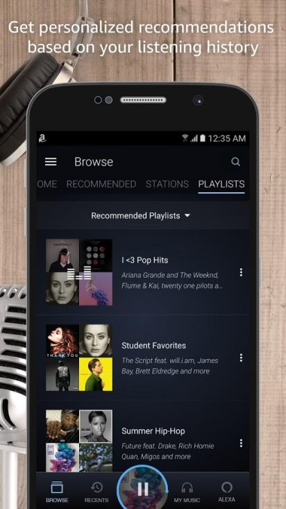 Explore e selecione Amazon Music para download