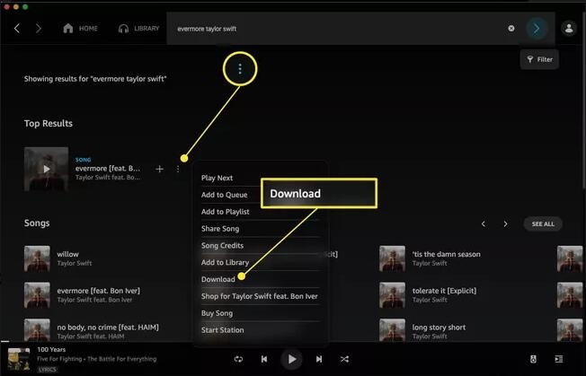 Download di Amazon Prime Music per l'ascolto offline