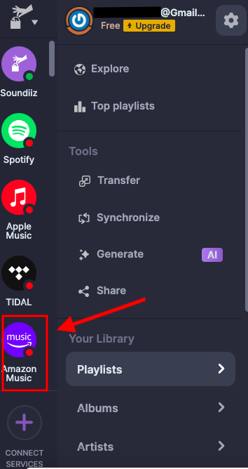 使用 Soundiiz 将 Amazon Music 传输到 Spotify