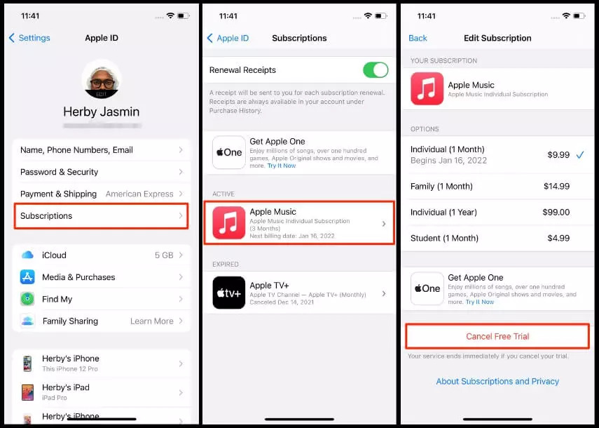 قم بإزالة Apple Music من الأجهزة وإلغاء الاشتراك