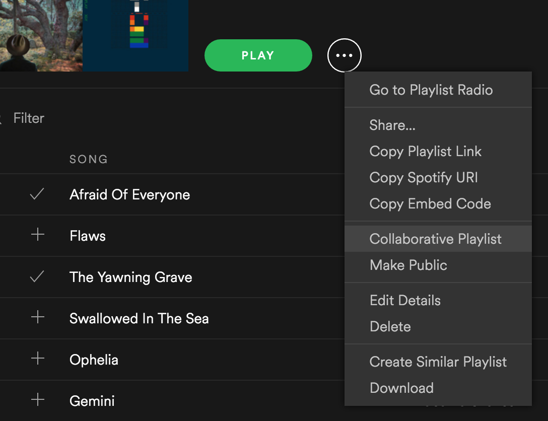 Crea playlist collaborative con gli amici su Spotify