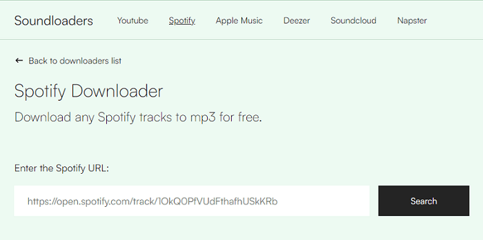 Conversor Spotify para MP3 Online: SoundLoaders Spotify Downloader