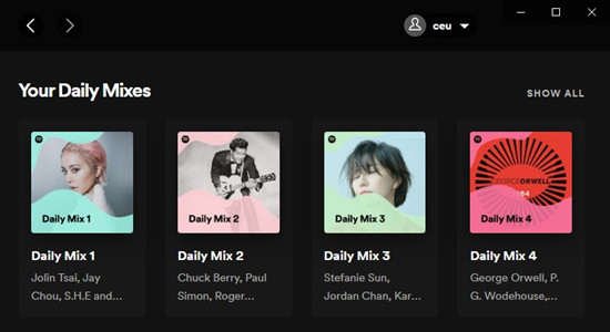 Spotify Premium Günlük Karışımlar