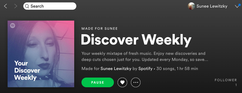 Spotify-Funktion: Discover Weekly