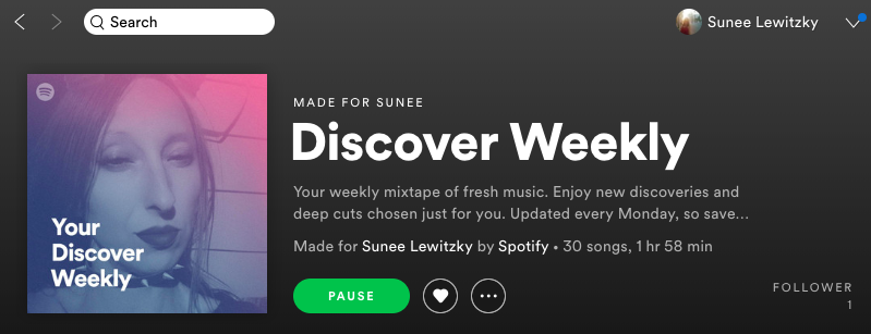 Spotify 功能：发现每周