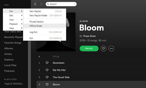 A maneira oficial de baixar músicas do Spotify