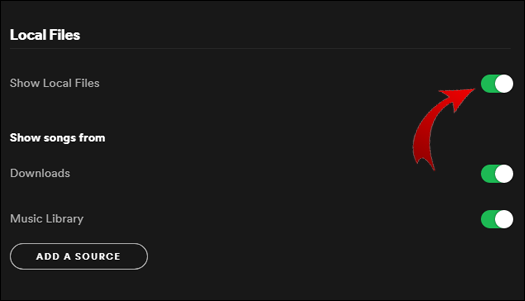 Attiva il rilevamento dei file locali sull'app desktop Spotify
