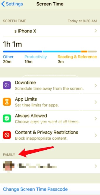 Manage Parental Controls Under Family Sharing Screen Time