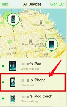 Come sbloccare il passcode di iPhone 11 usando Trova la mia app