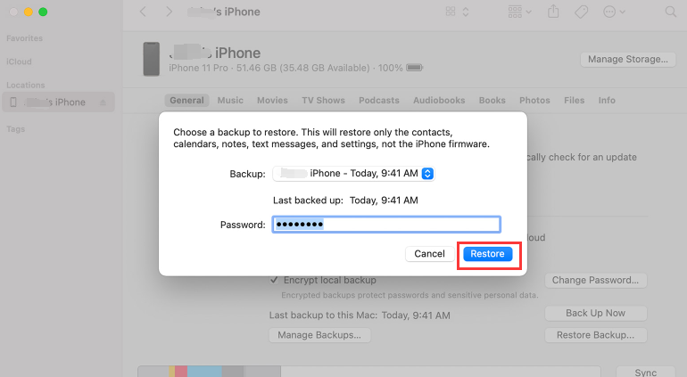 忘記 iPhone 密碼時使用 iTunes 重置