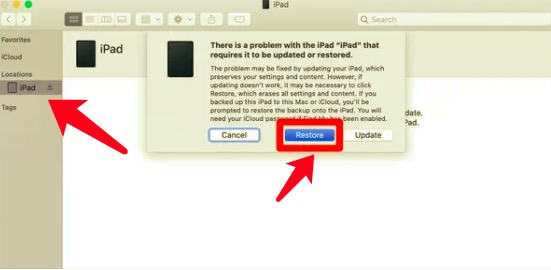 使用 iTunes 從 iPad 移除密碼