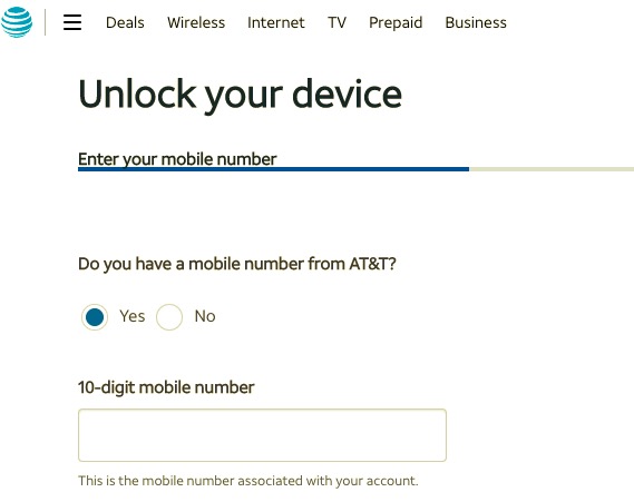 Desbloqueo de AT&T iPhone 4 gratis en el sitio web de AT&T