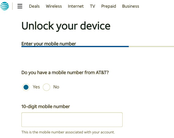 Sblocco di AT&T iPhone 4 gratuito sul sito Web di AT&T