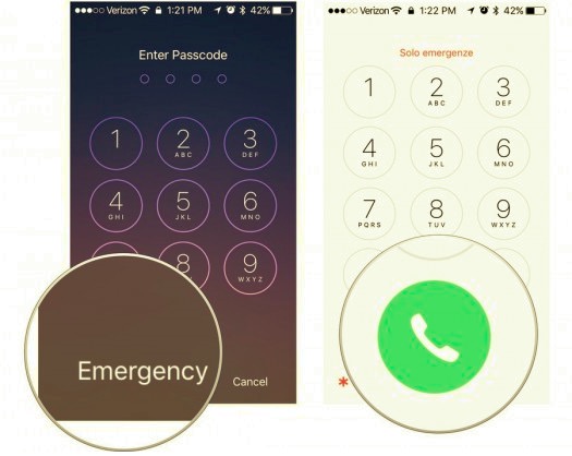 使用紧急呼叫屏幕解锁 iPhone