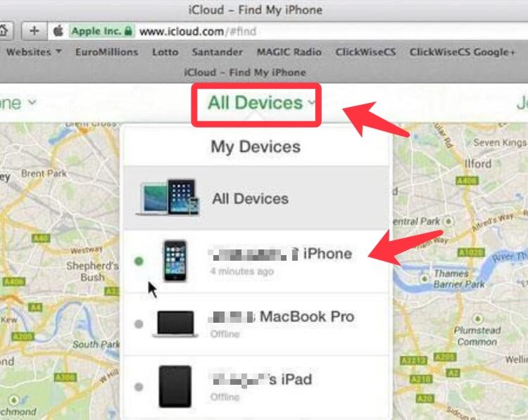 Usa Trova il mio iPhone quando non ricordi il passcode dell'iPhone