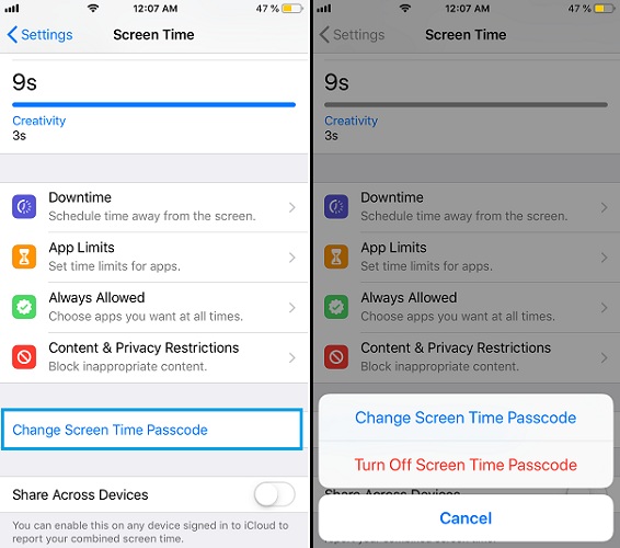 Turn Off Screen Time Passcode