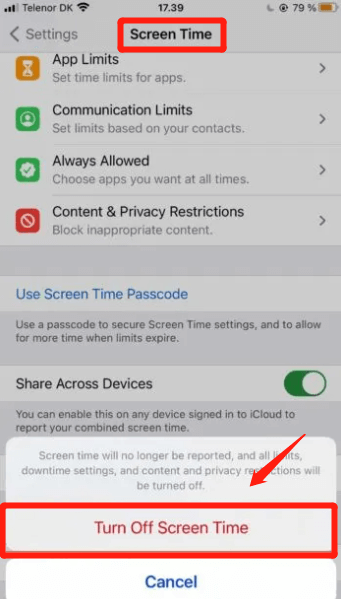 Turn Off Screen Time