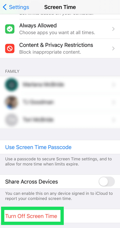Disattiva il tempo di utilizzo per eliminare la gestione del dispositivo sull'iPad della scuola