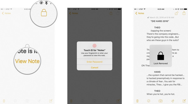 How to Unlock Notes with Touch ID
