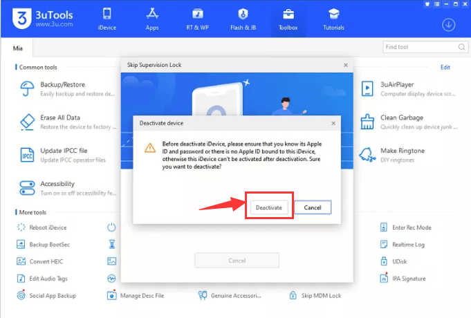 Come funziona il bypass MDM di 3UTools