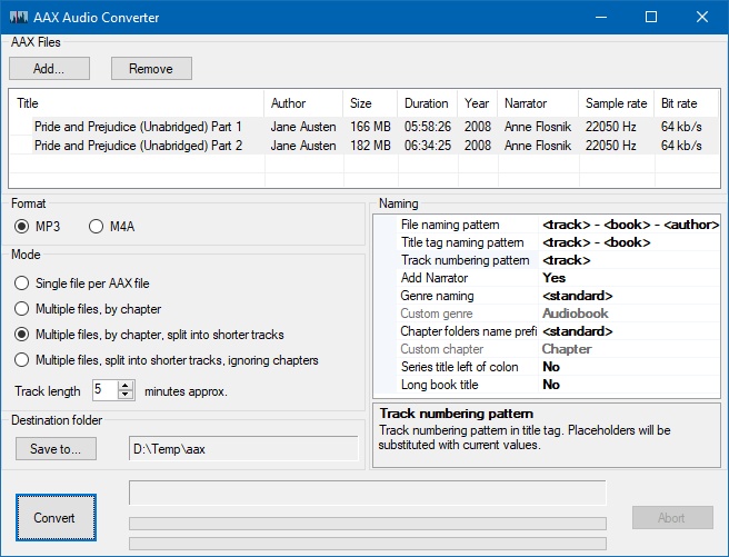 Converti AAX in MP3 gratuitamente utilizzando AAX Audio Converter
