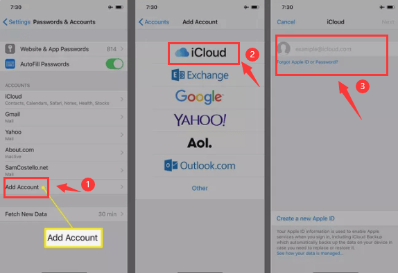 Aggiungi un account per unire i contenuti condivisi dopo la sostituzione del nuovo ID Apple