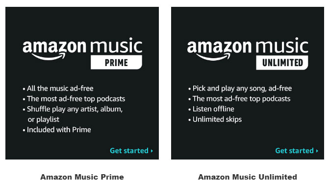 Amazon Prime Music Sınırsıza Karşı