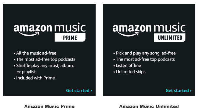 Amazon Prime Music VS illimitato