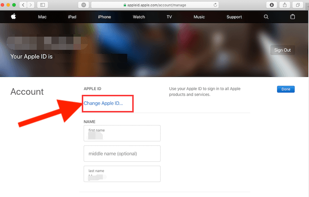 Chiedere al supporto Apple di modificare l'e-mail di iTunes Store
