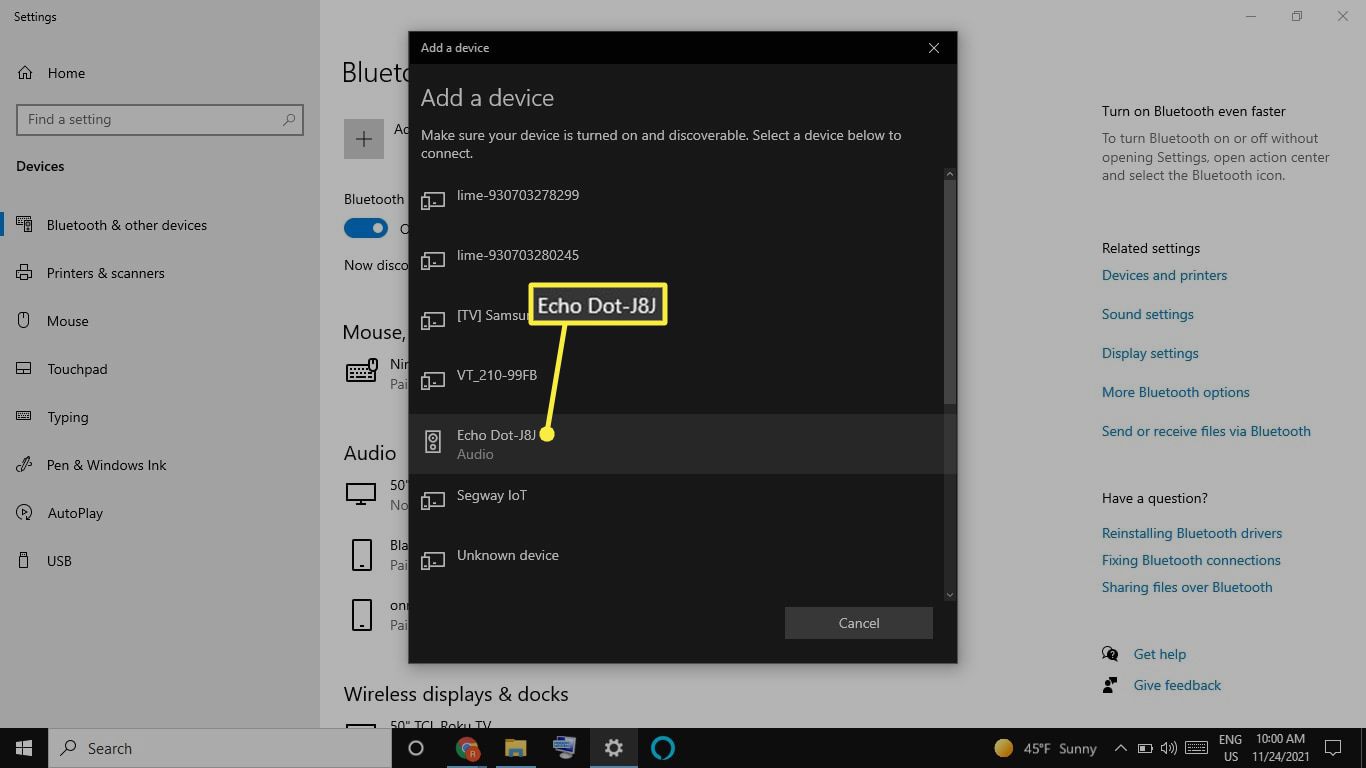 Associez votre Windows avec Amazon Echo compatible Alexa