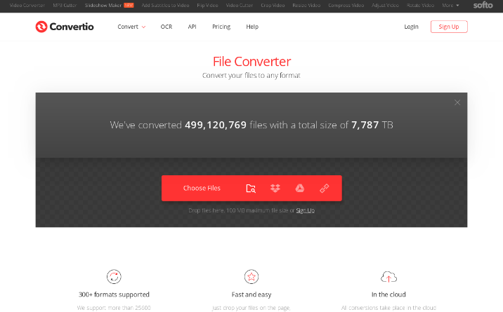 أفضل محولات M4P على الإنترنت: Convertio