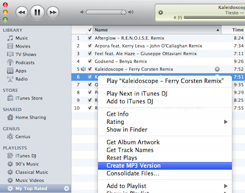 使用 iTunes 將 iTunes 有聲讀物轉換為 MP3