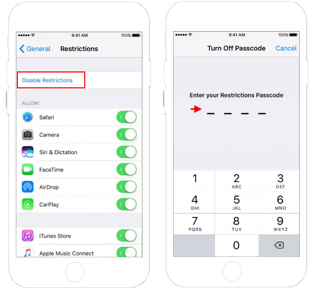How to Disable Restrictions on iPhone