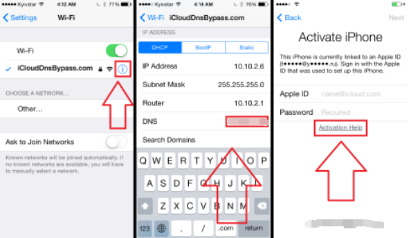 Bypassa l'ID Apple usando il DNS