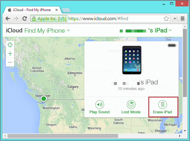 Cancella iPad da iCloud per sbloccare il passcode dell'iPad senza ripristino