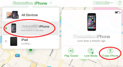 Find My iPhone を使用して iPod Touch のロック解除操作を実行する