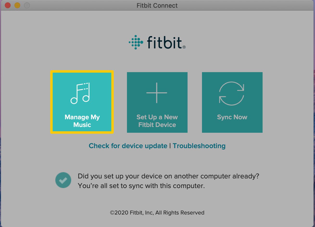 Trasferisci musica su Fitbit Versa da iTunes utilizzando l'app Fitbit Connect