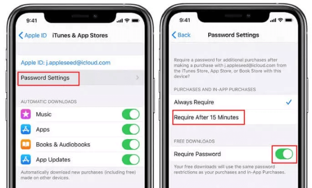 Usando o iTunes e a App Store para consertar o iPad continua pedindo senha