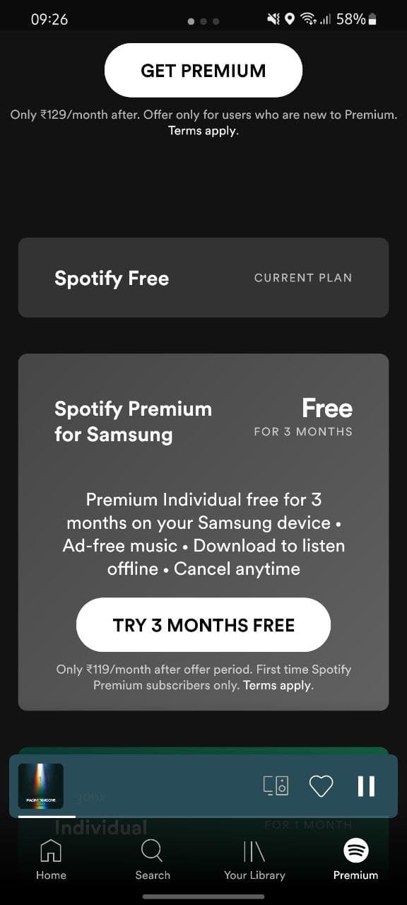احصل على Premium مجانًا عن طريق شراء Samsung جديد
