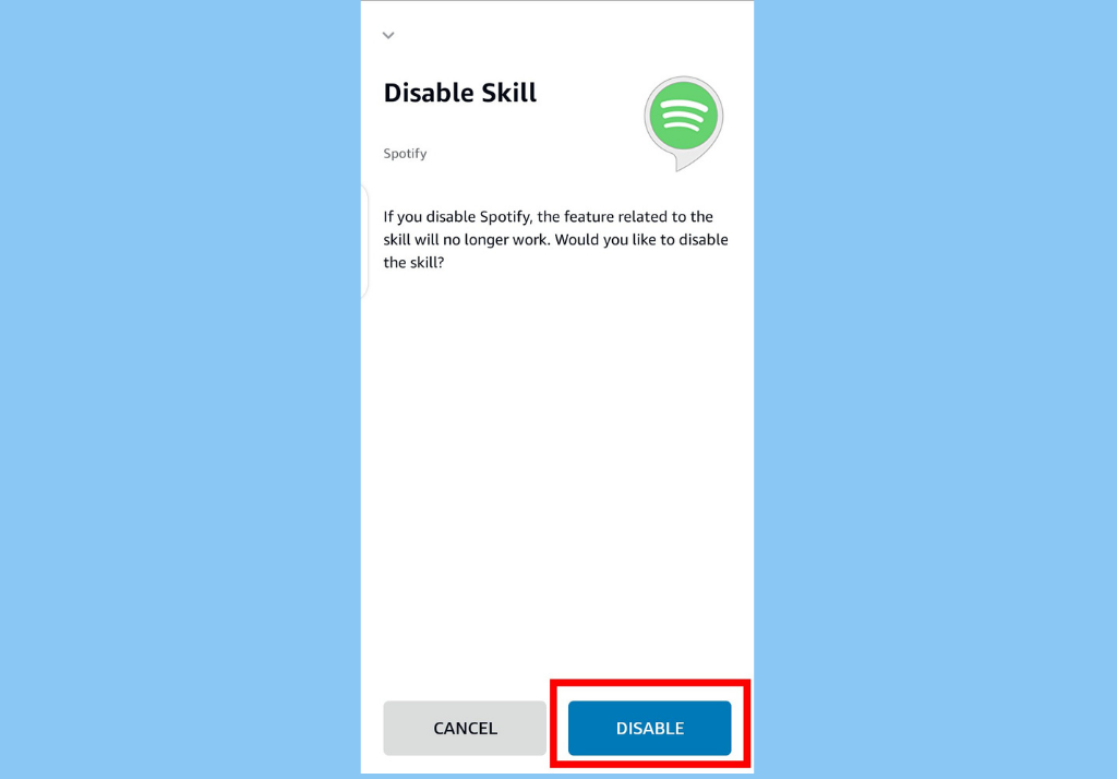 Ricollegamento dell'account Spotify