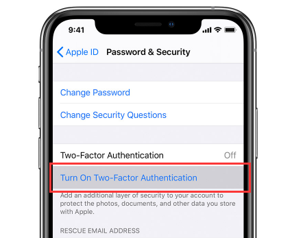 Turn on The Two-Factor Authentication Before Removing Apple ID