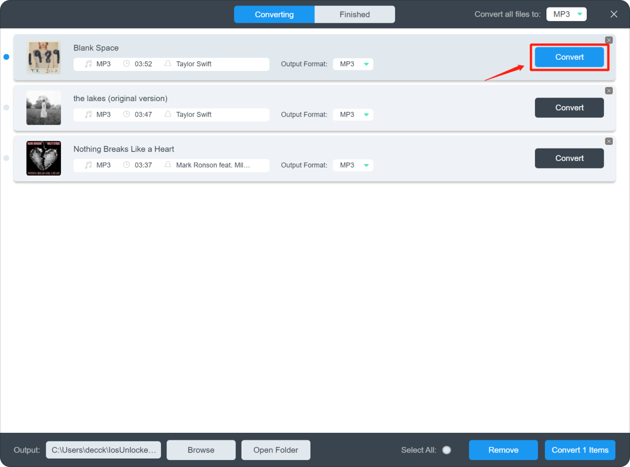 Iniciar el proceso de conversión