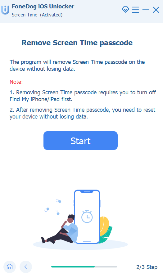 Start Removing Screen Time Password