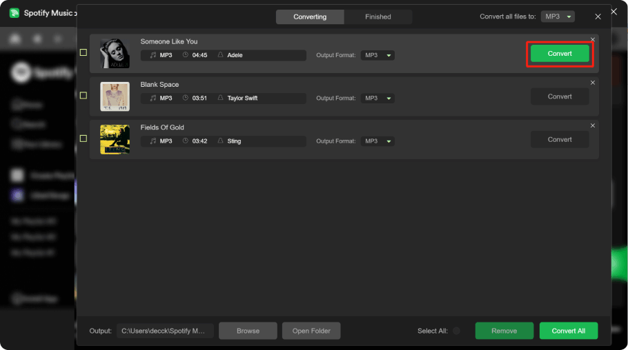 Converti Canzoni Spotify in MP3